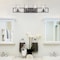 Designers Fountain Elements 33in 4-Light Chrome Industrial Indoor Vanity Light with Clear Rain Glass Shades 86504-CHA - alternate 3